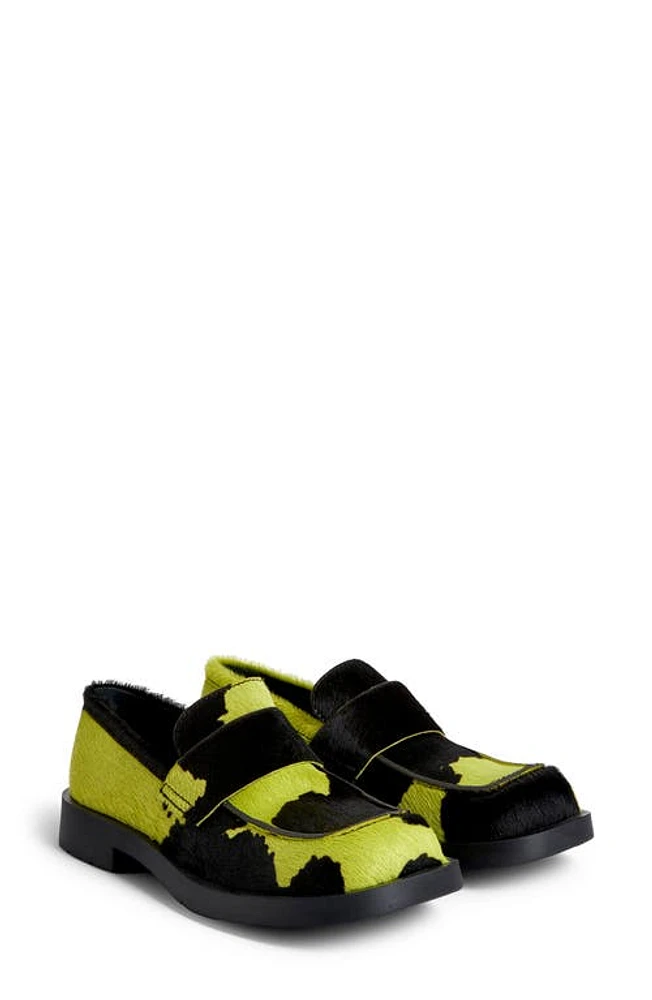 CAMPERLAB MIL 1978 Genuine Calf Hair Loafer in Black/Yellow Calf Hair at Nordstrom, Size 38