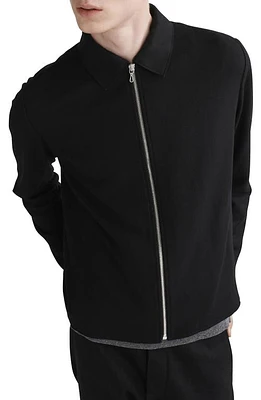 rag & bone Melrose Wool Zip Jacket Blk at Nordstrom,