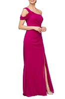 Alex Evenings One-Shoulder A-Line Gown Magenta at Nordstrom,