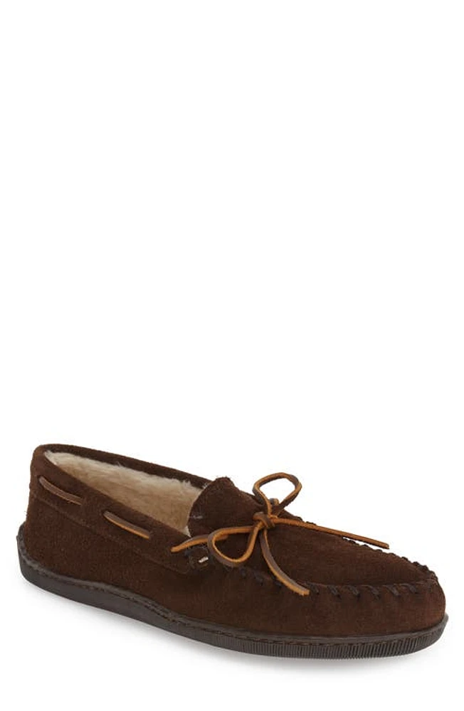 Minnetonka Lined Hardsole Slipper Chocolate at Nordstrom