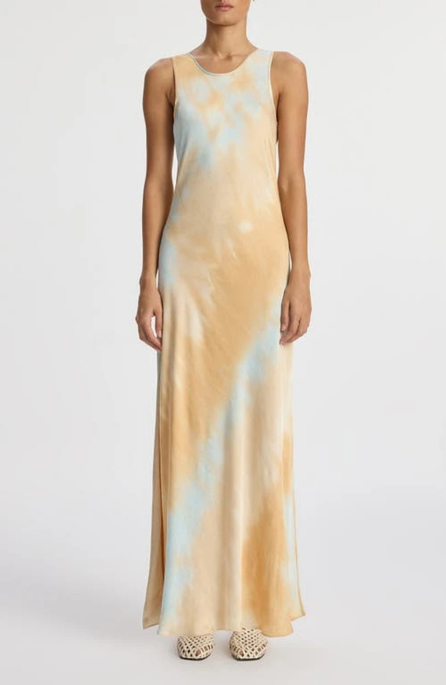 A. L.C. Amana Tie Dye Maxi Dress Beige/Blue at Nordstrom,