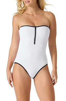 Tommy Bahama Island Cays Cabana Strapless One-Piece Swimsuit White at Nordstrom,