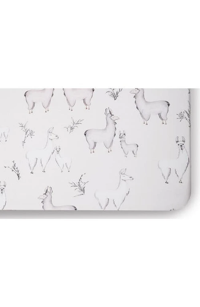 Oilo Llama Jersey Crib Sheet at Nordstrom