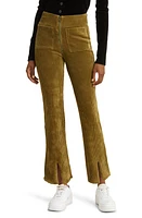 KkCo Canyon Front Slit Corduroy Ankle Pants Olive Branch at Nordstrom,