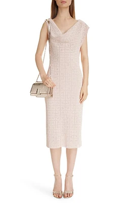 Givenchy 4G Cowl Neck Knit Dress Blush Pink at Nordstrom,