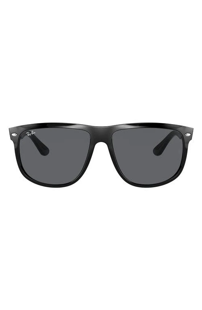 Ray-Ban 56mm Square Sunglasses in Black/Dark Grey at Nordstrom