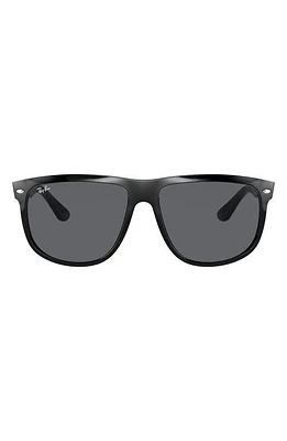 Ray-Ban 56mm Square Sunglasses in Black/Dark Grey at Nordstrom