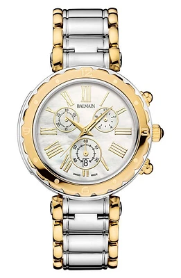 BALMAIN WATCHES Chronograph Two-Tone Bracelet Watch, 38mm in Two Tone at Nordstrom