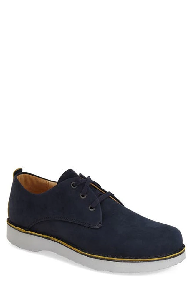 Samuel Hubbard Free Plain Toe Derby Navy Nubuck at Nordstrom,