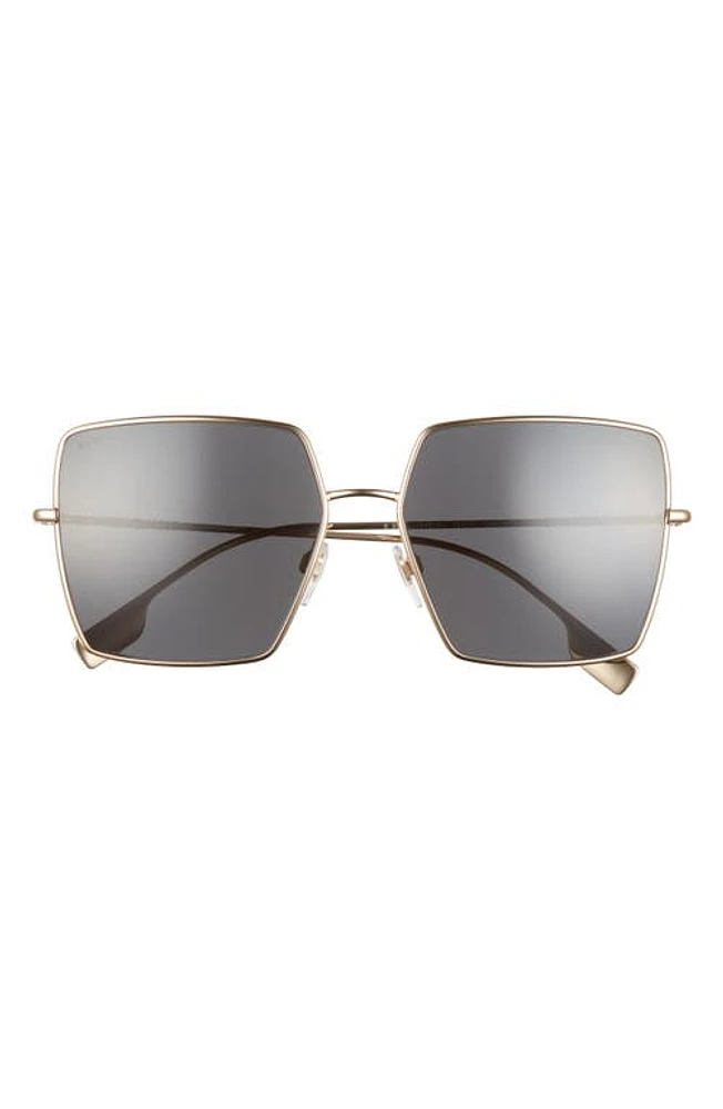 burberry 58mm Square Sunglasses in Light Gold/Dark Grey at Nordstrom