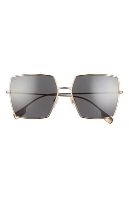 burberry 58mm Square Sunglasses in Light Gold/Dark Grey at Nordstrom