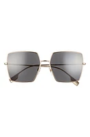 burberry 58mm Square Sunglasses in Light Gold/Dark Grey at Nordstrom