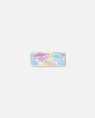 Deux Par Deux Girl's Swimwear Headband Palm Leaf Pastel Print at Nordstrom