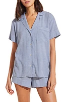 Eberjey Nautico Stripe Short Sleeve Shirt & Shorts Pajamas at Nordstrom,