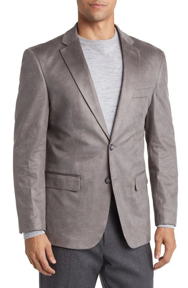 DANIEL HECHTER Norris Faux Suede Sport Coat Charcoal at Nordstrom,