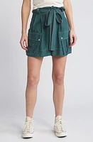 The GREAT. Silk Cargo Shorts Deep Sea Green at Nordstrom,