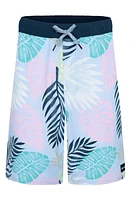 Hurley Kids' Washed Pineapple Swim Trunks Blue Ice at