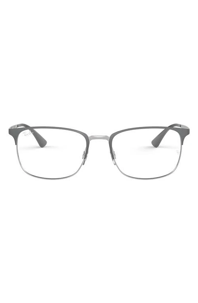 Ray-Ban 52mm Optical Glasses in Grey Silver at Nordstrom