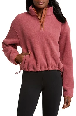 Outdoor Voices Primofleece Recycled Polyester Quarter Zip Top at Nordstrom,