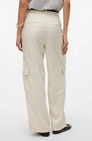 VERO MODA Florence Wide Leg Cargo Pants Birch Melange at Nordstrom, Us