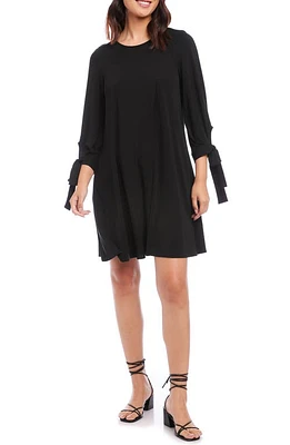 Karen Kane Tie Sleeve Shift Dress Black at Nordstrom,