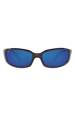 Costa Del Mar 59mm Polarized Wraparound Sunglasses in Light Tort at Nordstrom