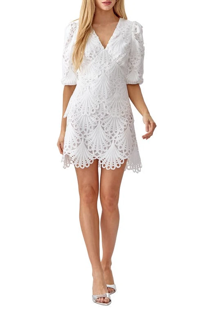 Adelyn Rae Harper Lace Minidress at Nordstrom,