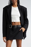 Alexander Wang Belted Wool Blazer Black at Nordstrom,