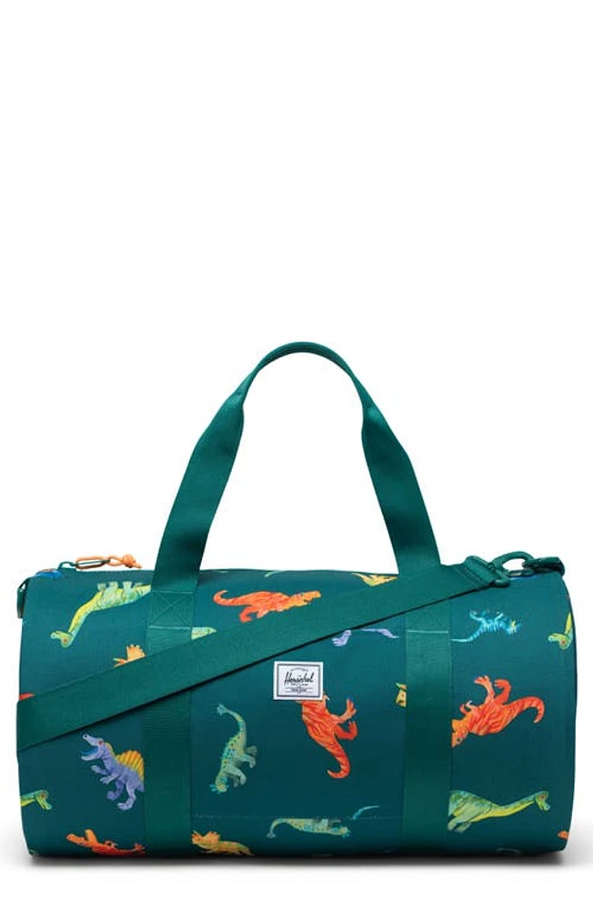 Herschel Supply Co. Kids' Classic Duffle Bag in Aventurine Watercolour Dinos at Nordstrom