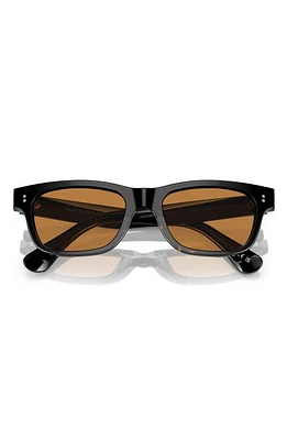 Oliver Peoples Rosson Sun 53mm Square Sunglasses in Matte Black at Nordstrom