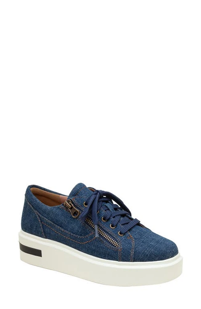 Linea Paolo Kalula Denim Zip Sneaker at Nordstrom,