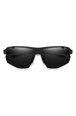 Smith Resolve 70mm Polarized ChromaPop Square Sunglasses in Matte Black /Black at Nordstrom