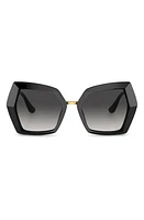 Dolce & Gabbana 54mm Gradient Butterfly Sunglasses in Black at Nordstrom