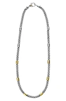 LAGOS Caviar Rope Collar Necklace in Silver/Gold at Nordstrom