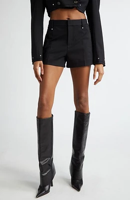 Dion Lee Rivet Detail Tailored Stretch Wool Shorts Black at Nordstrom,