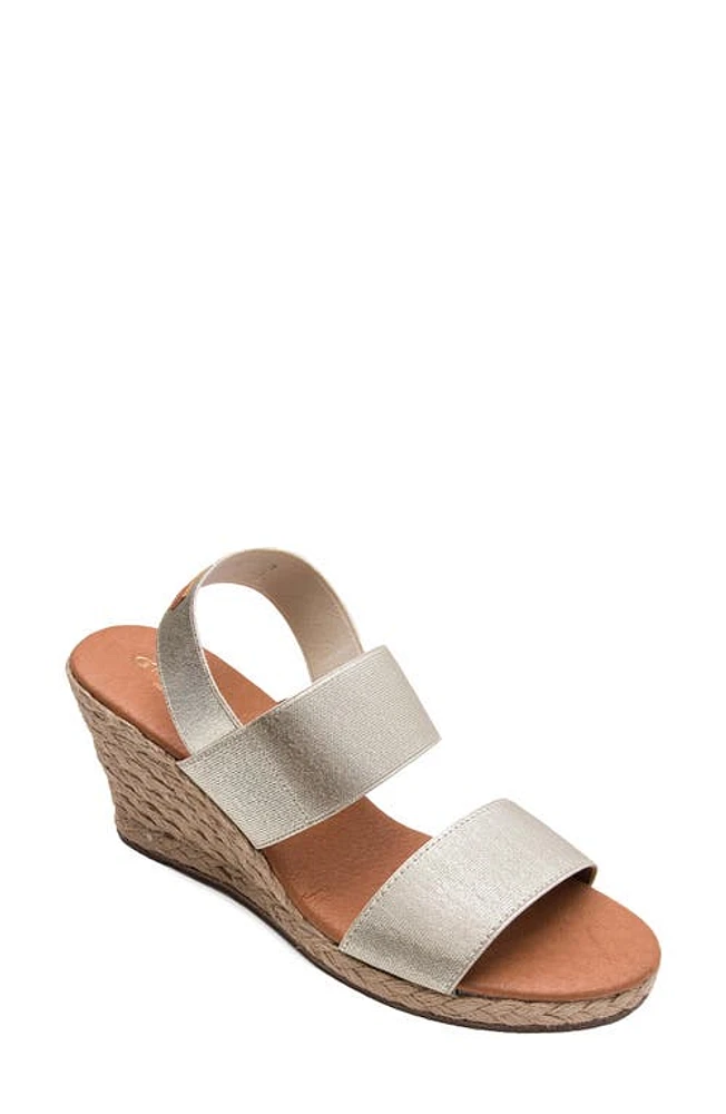 André Assous Allison Espadrille Wedge Sandal Platino at Nordstrom,