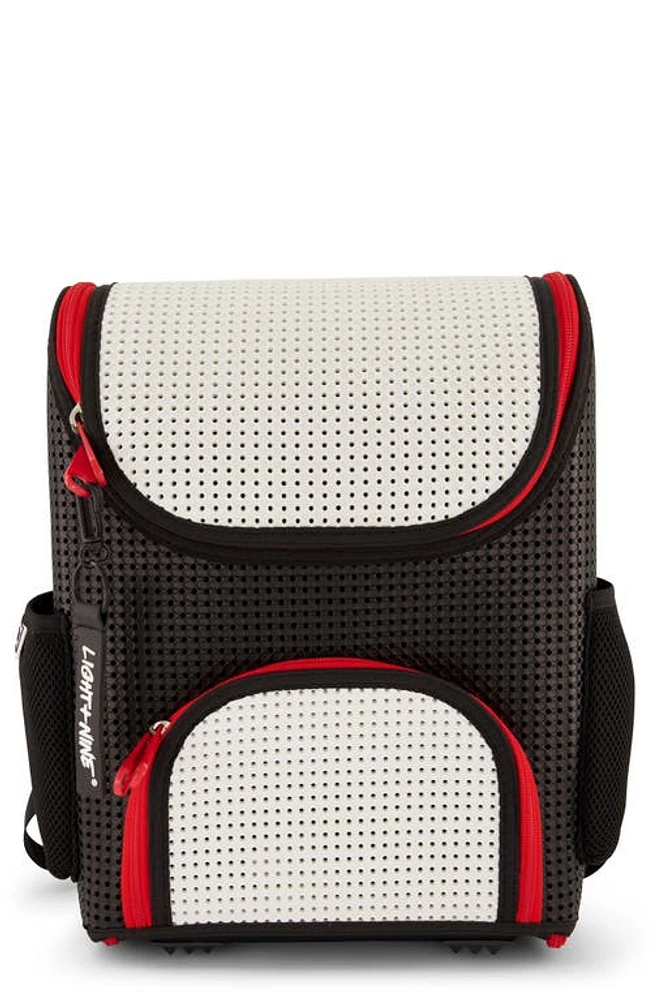 Kids' Light+Nine Perforated Backpack in Red/black at Nordstrom