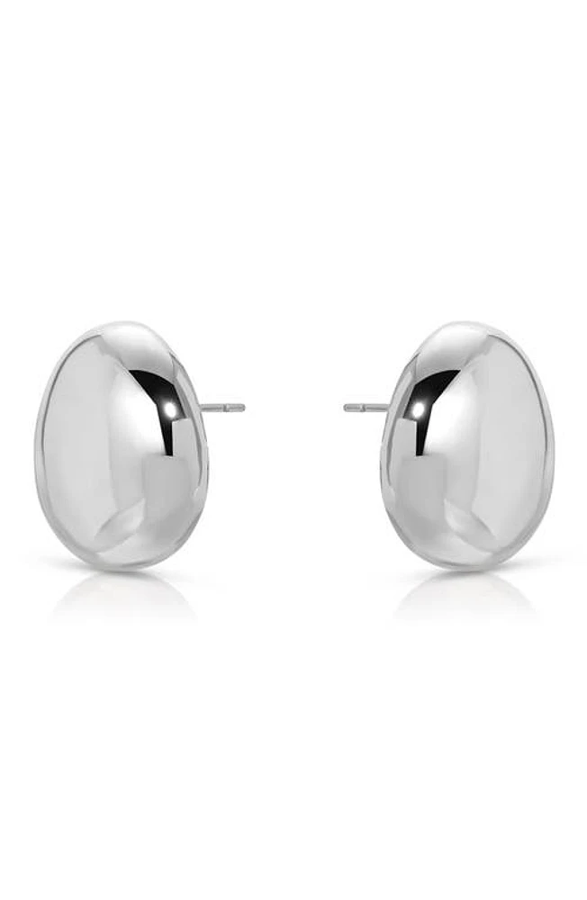 Ettika Polished Pebble Drop Earrings in Rhodium at Nordstrom