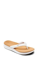 Reef Cushion Cloud Platform Flip Flop White/Tan at Nordstrom,