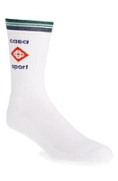 Casablanca Logo Stripe Crew Socks Casa Sport Icon at Nordstrom,