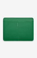 MAISON de SABRÉ Leather Laptop Sleeve in Emerald Green at Nordstrom, Size Small