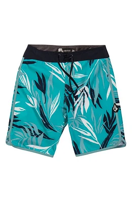 Volcom Kid' Bleeding Leaf Mod Board Shorts Electric Blue at Nordstrom,