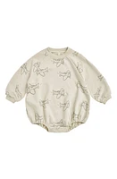 Rylee + Cru Airplane Print Long Sleeve Bubble Romper Haze at Nordstrom,