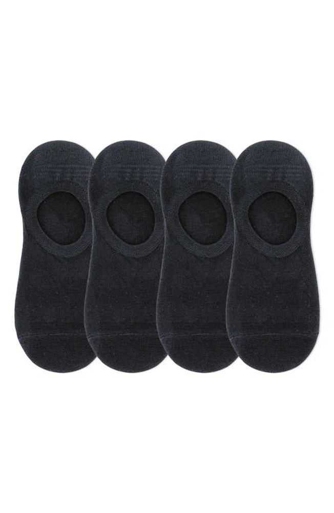 K Bell Socks 4-Pack Low-Cut Sock Liners in Black at Nordstrom, Size 9