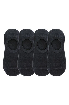 K Bell Socks 4-Pack Low-Cut Sock Liners in Black at Nordstrom, Size 9