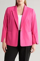 halogen(r) Split Cuff Blazer Magenta Red at Nordstrom,