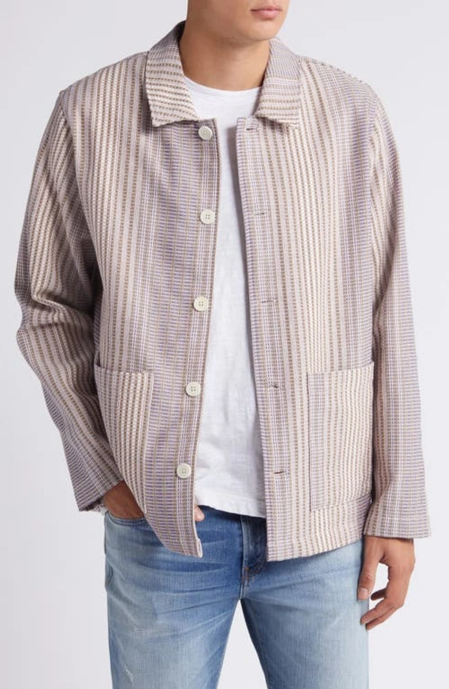 Wax London Grant Multi Weave Workwear Jacket Purple at Nordstrom,