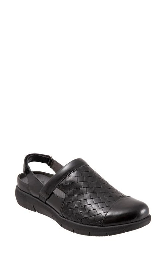 SoftWalk Salina II Woven Clog Black at Nordstrom,