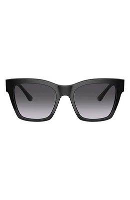 Dolce & Gabbana 53mm Square Sunglasses in Black/Light Grey Gr Black at Nordstrom