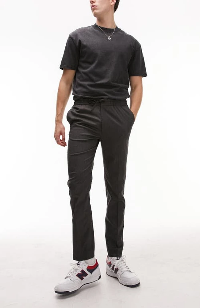 Topman Skinny Smart Trousers Charcoal at Nordstrom, X